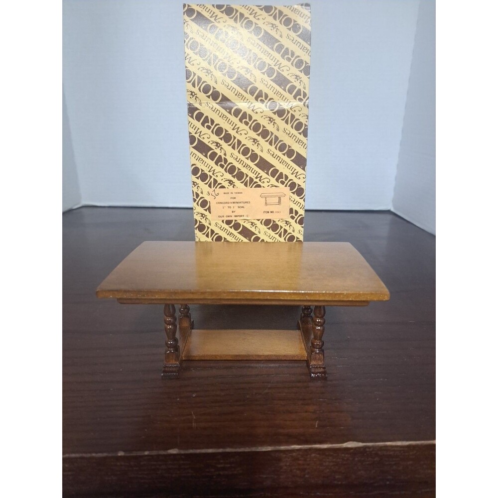 Vintage Concord Miniatures Wooden Trestle Table